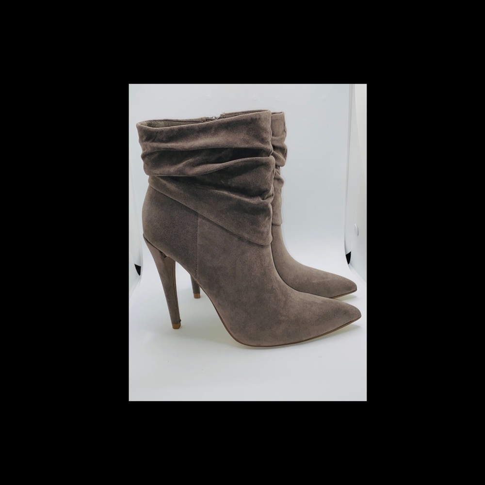 Dark Grey Slouch Bootie